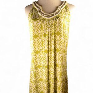 Flowy dress, beaded neckline, sundress